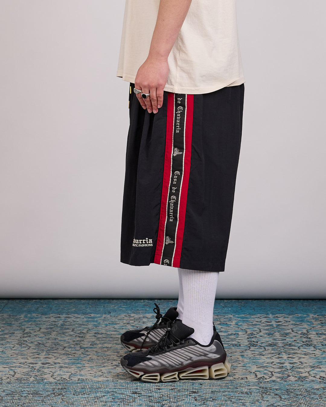 Willy Chavarria Casa de Cavarria Orale Track Short Black