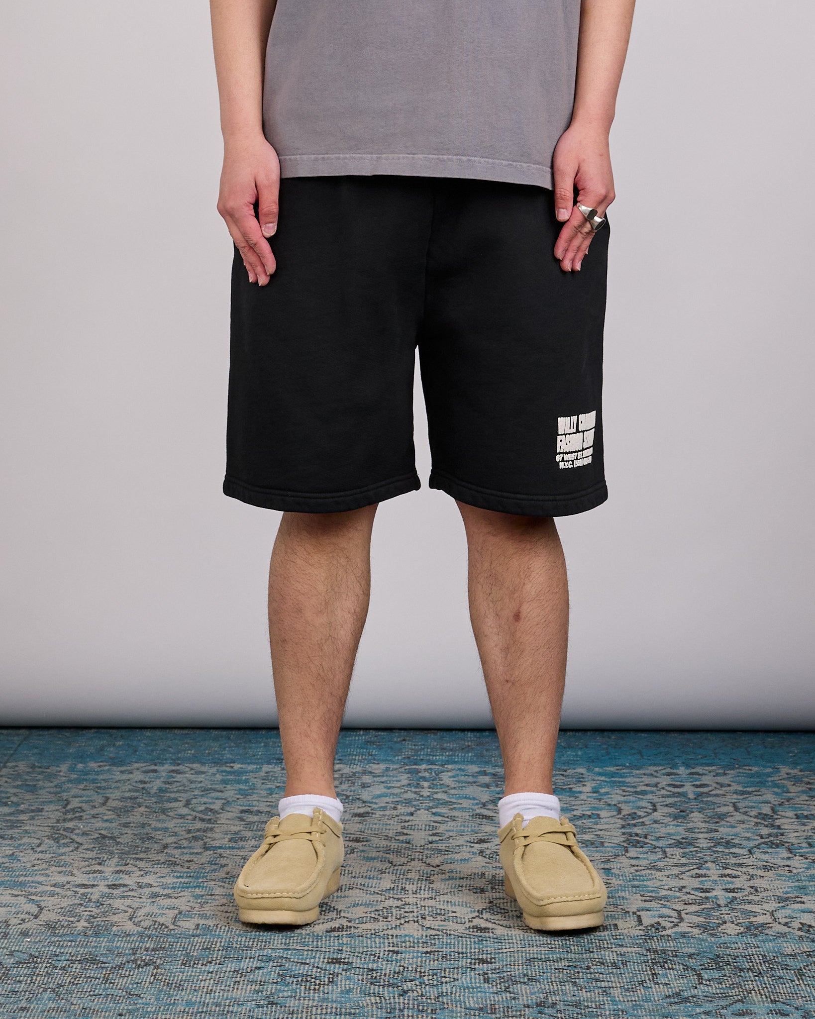 Willy Chavarria Fashion Services Buffalo Sweatshort Black – LESS 17