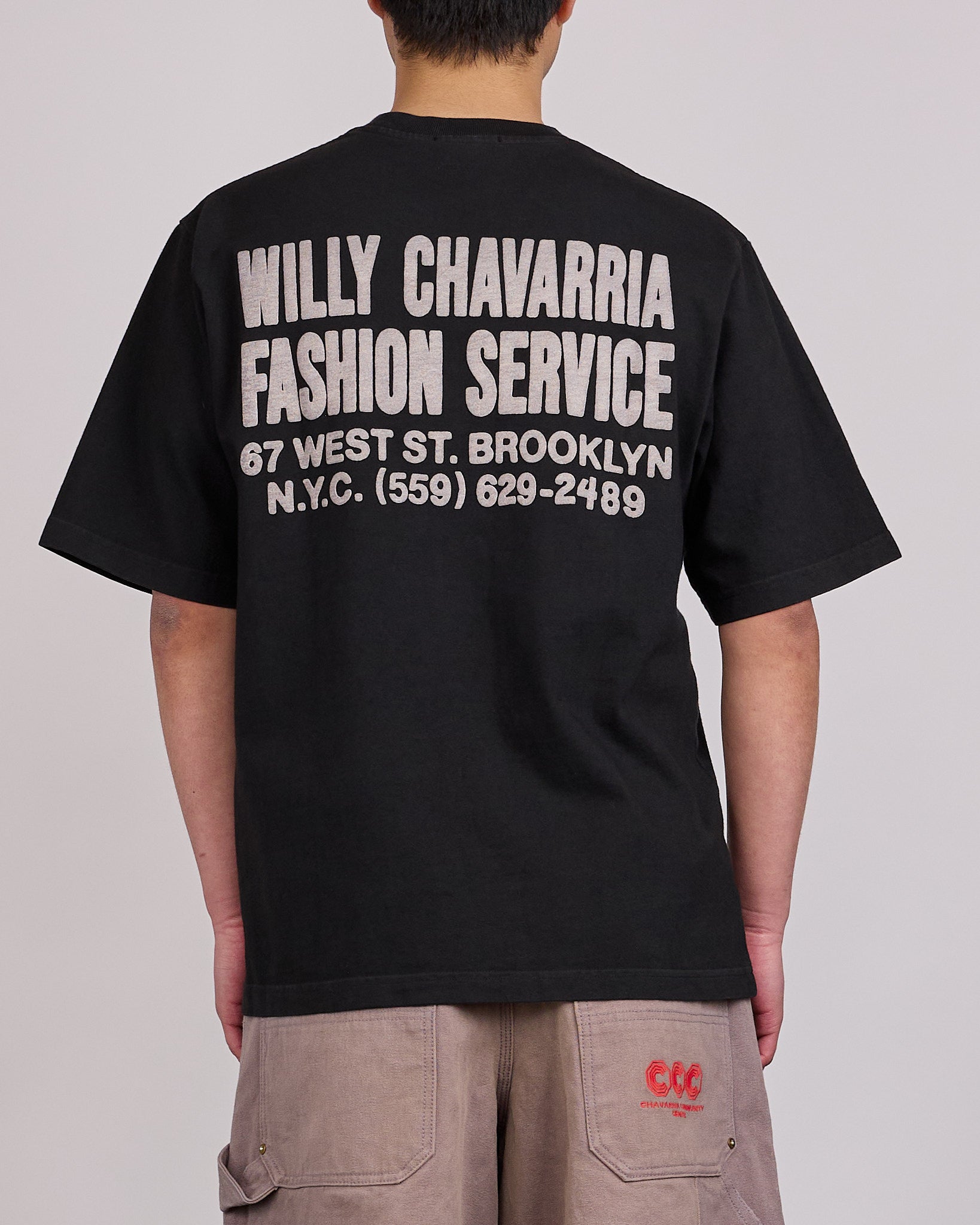 Willy Chavarria Fashion Services Standard T-Shirt Black – LESS 17