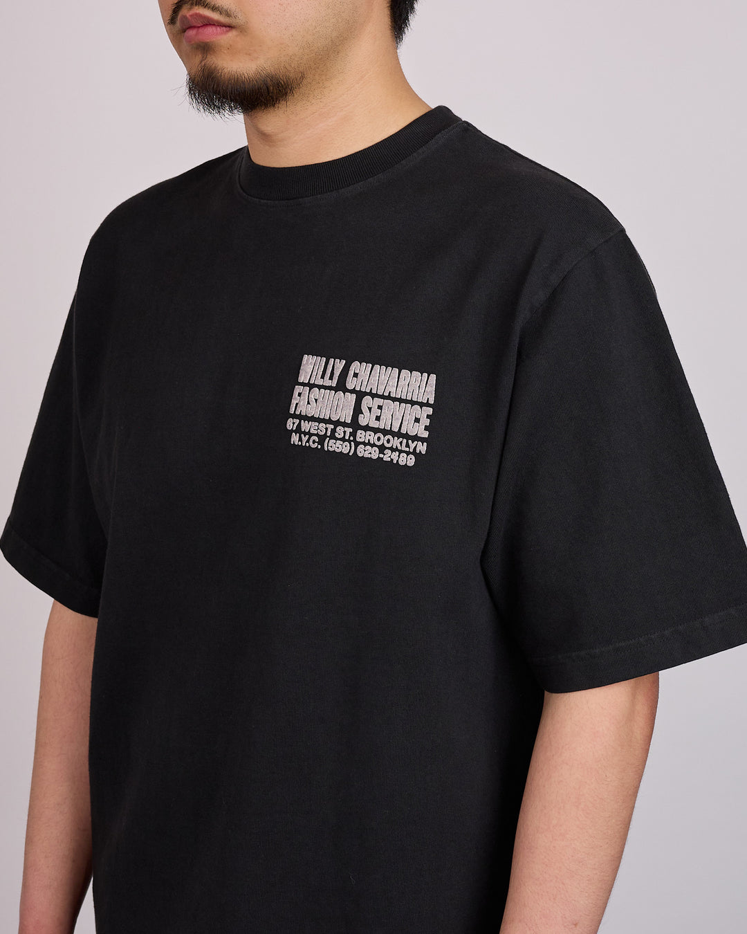 Willy Chavarria Fashion Services Standard T-Shirt Black