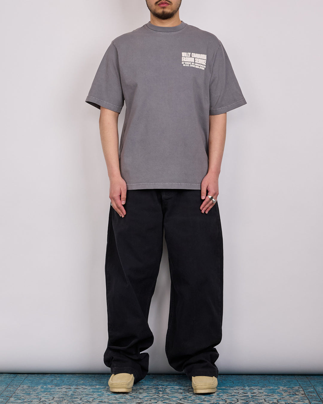 Willy Chavarria Fashion Services Standard T-Shirt Concrete