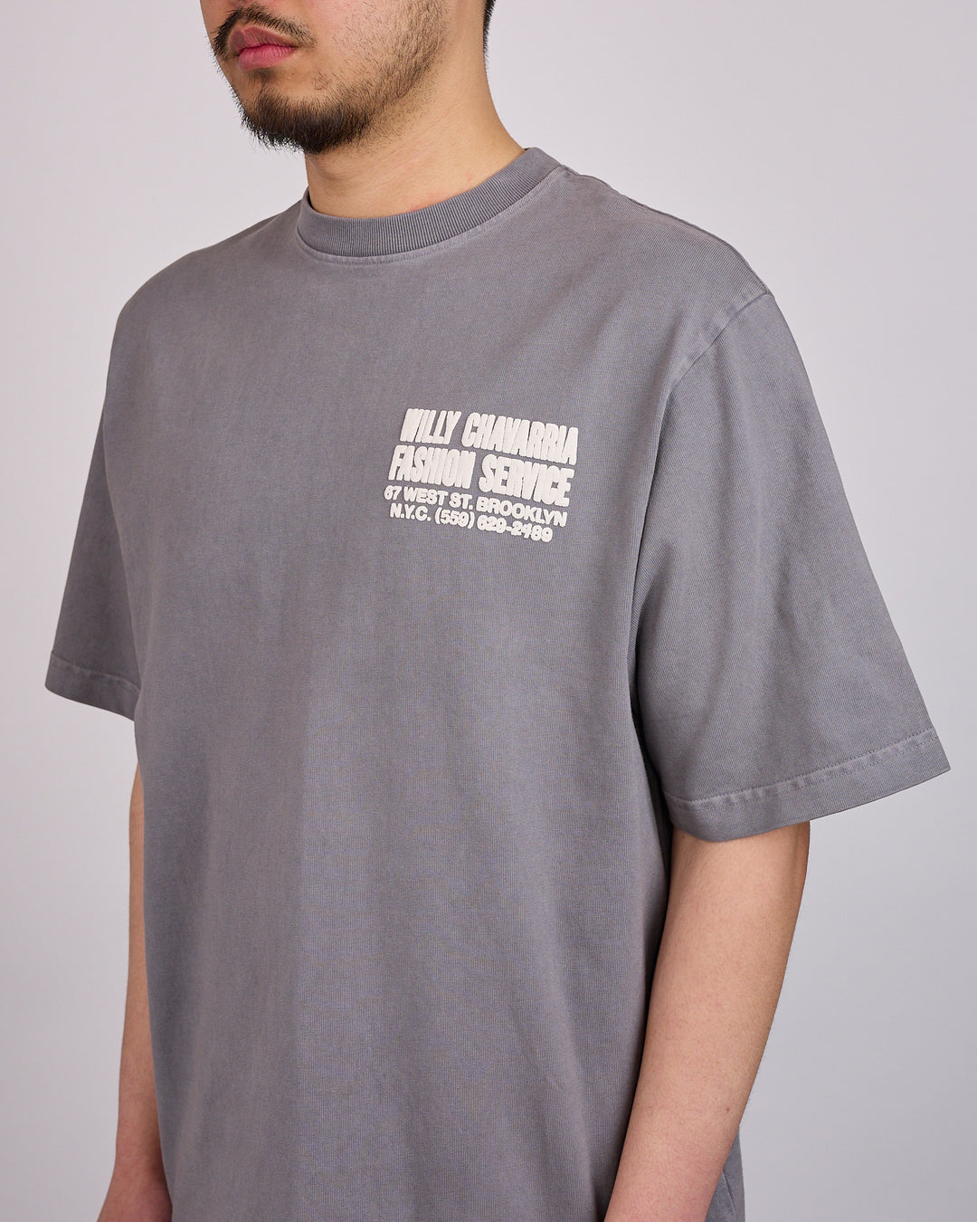 Willy Chavarria Fashion Services Standard T-Shirt Concrete