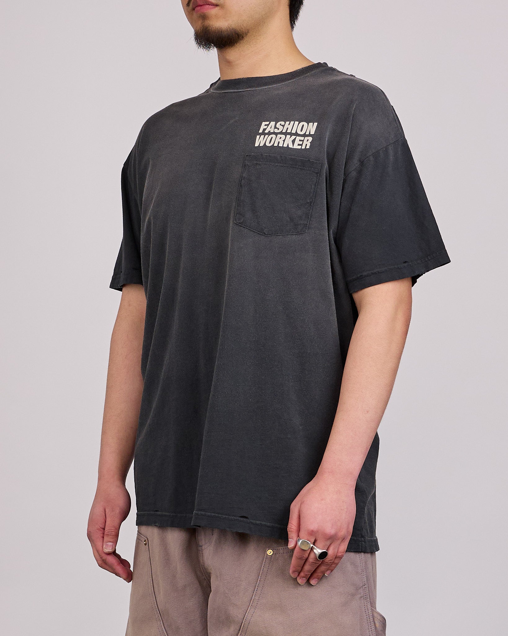 Willy Chavarria Fashion Worker Easy T-Shirt Black – LESS 17
