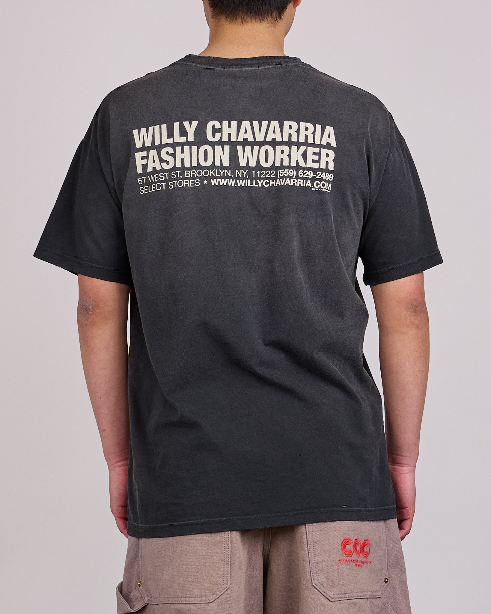 Willy Chavarria Fashion Worker Easy T-Shirt Black – LESS 17