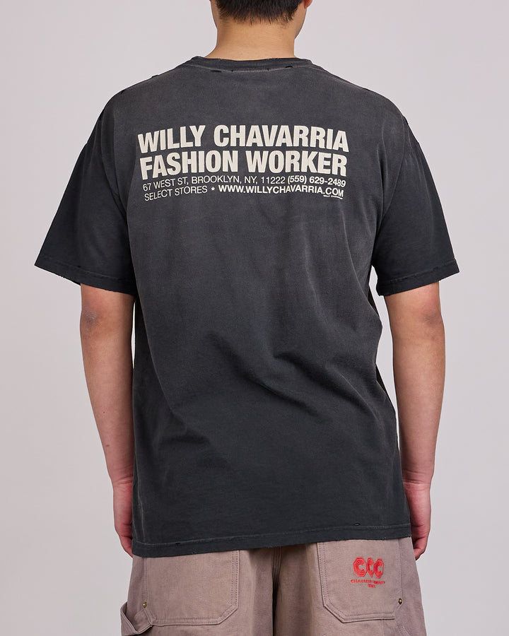 Willy Chavarria Fashion Worker Easy T-Shirt Black