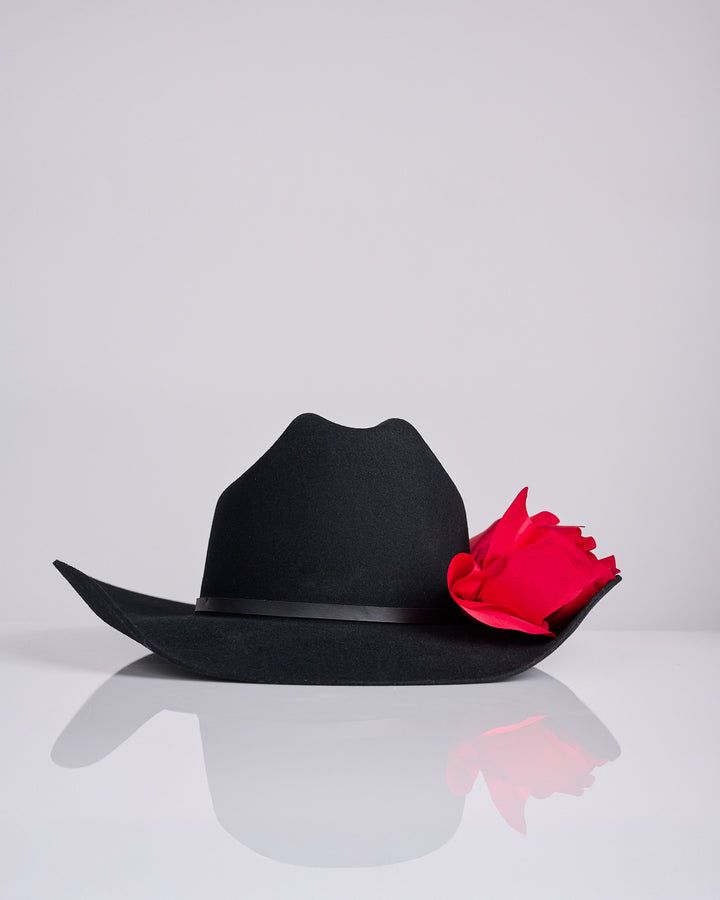 Willy Chavarria Flower Brim Hat Black