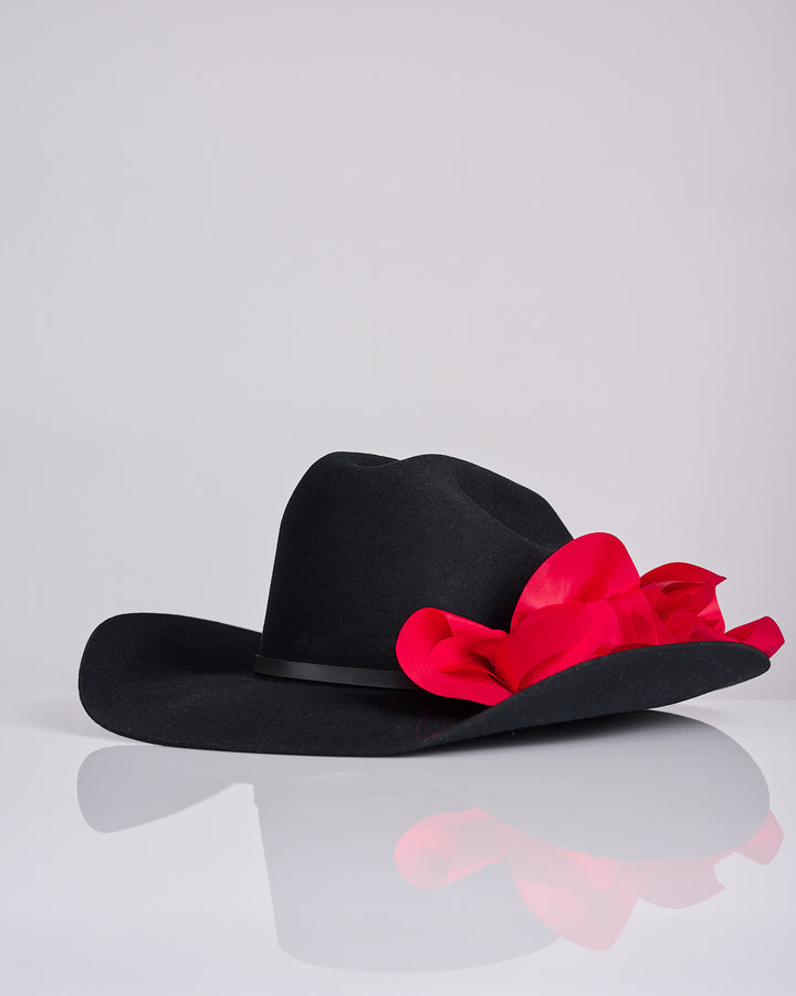 Willy Chavarria Flower Brim Hat Black