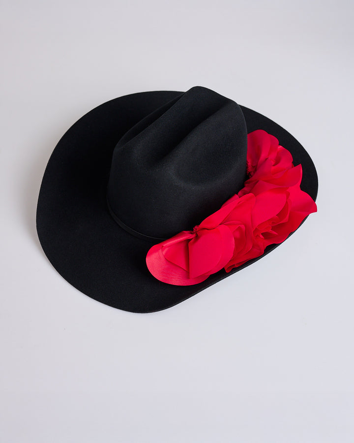 Willy Chavarria Flower Brim Hat Black