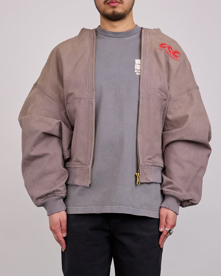 Willy Chavarria Juggernaut Workwear Hoodie Jacket Concrete