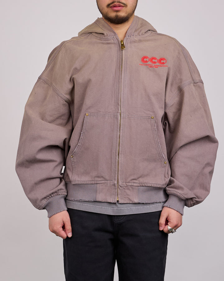 Willy Chavarria Juggernaut Workwear Hoodie Jacket Concrete