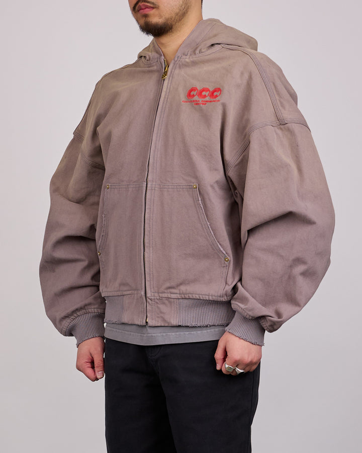 Willy Chavarria Juggernaut Workwear Hoodie Jacket Concrete