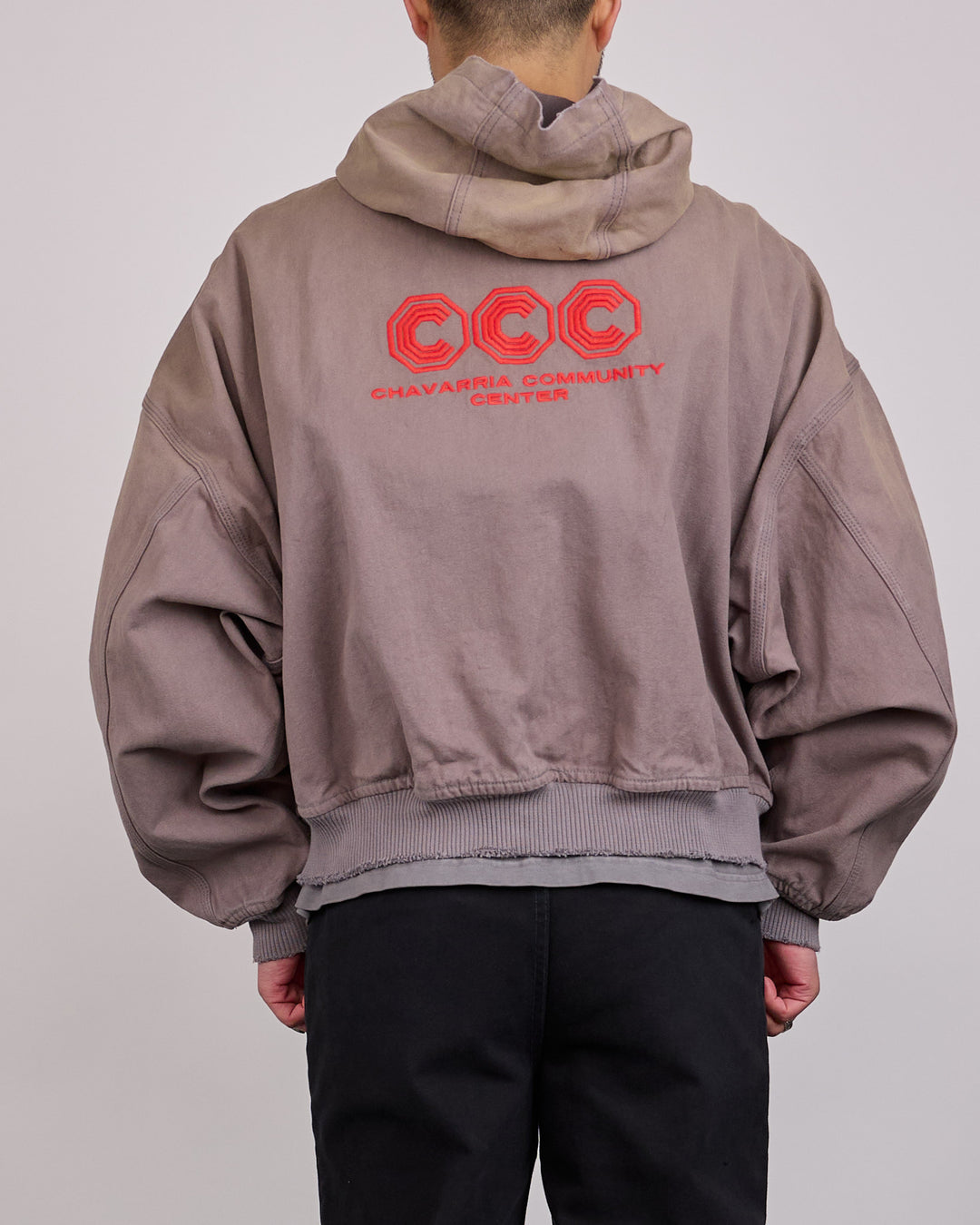Willy Chavarria Juggernaut Workwear Hoodie Jacket Concrete