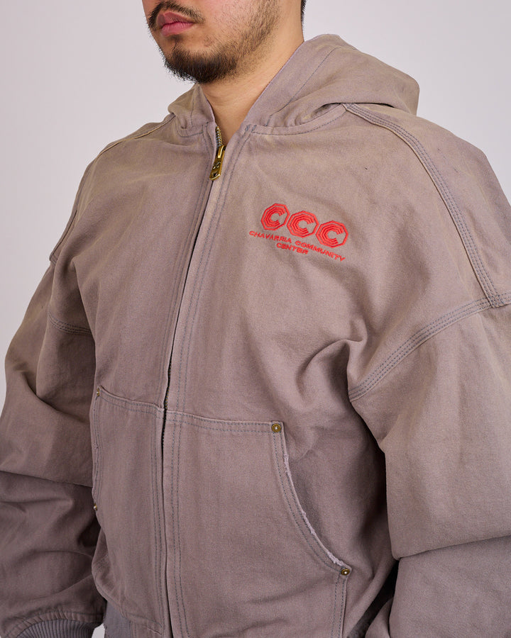 Willy Chavarria Juggernaut Workwear Hoodie Jacket Concrete