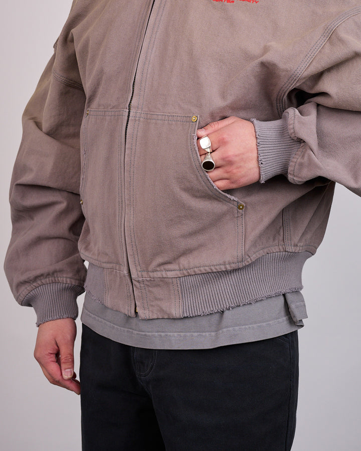 Willy Chavarria Juggernaut Workwear Hoodie Jacket Concrete
