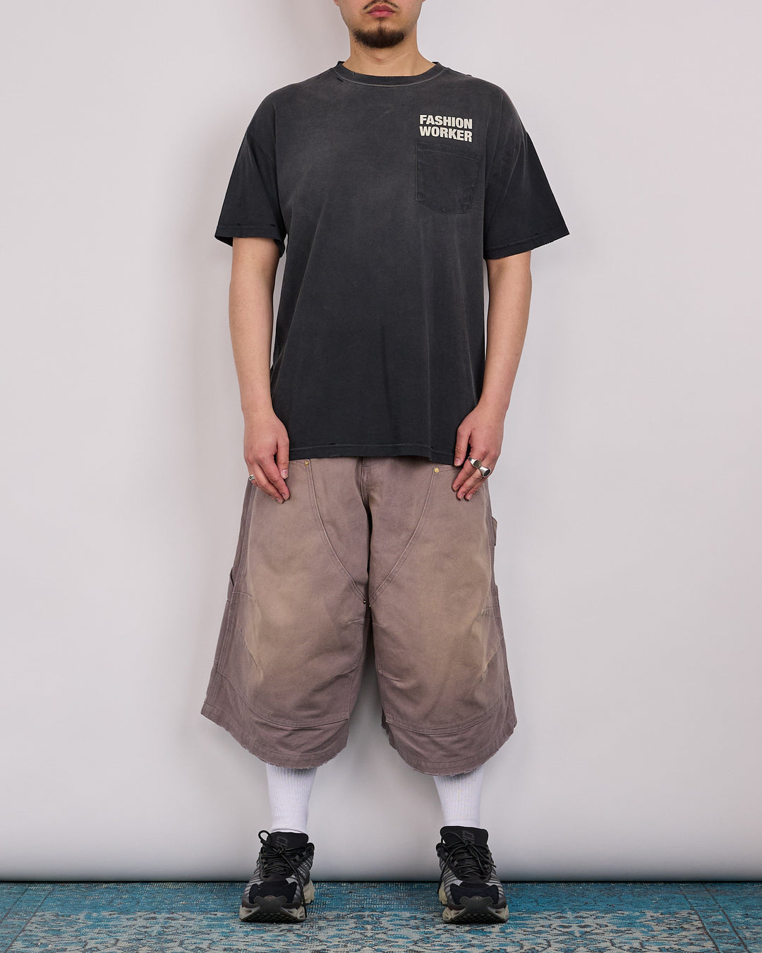 Willy Chavarria Stockton Double Knee Short Concrete