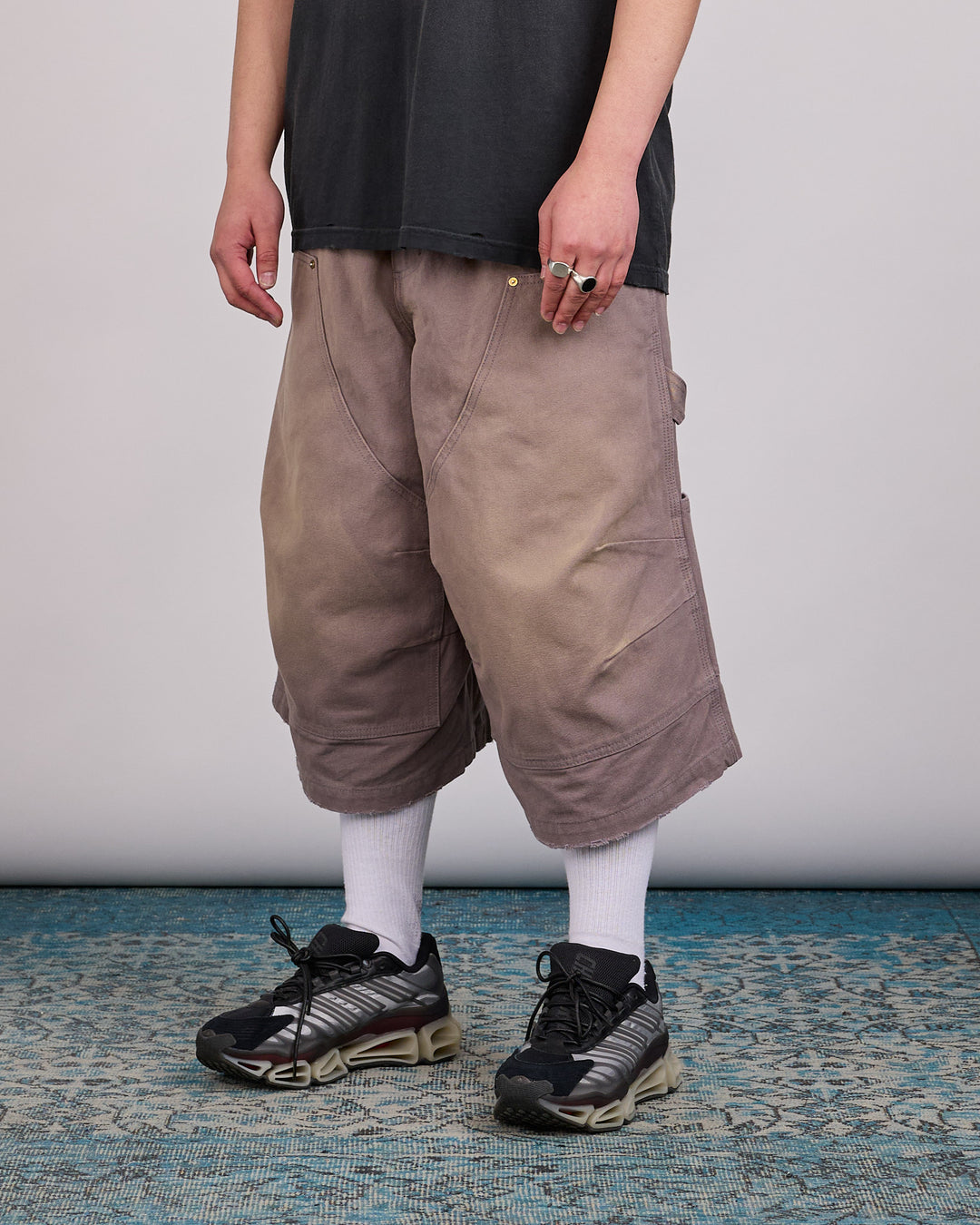 Willy Chavarria Stockton Double Knee Short Concrete