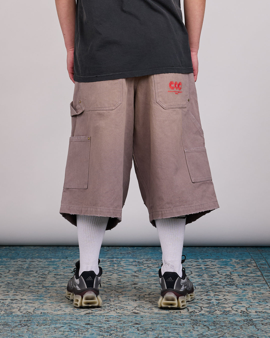 Willy Chavarria Stockton Double Knee Short Concrete