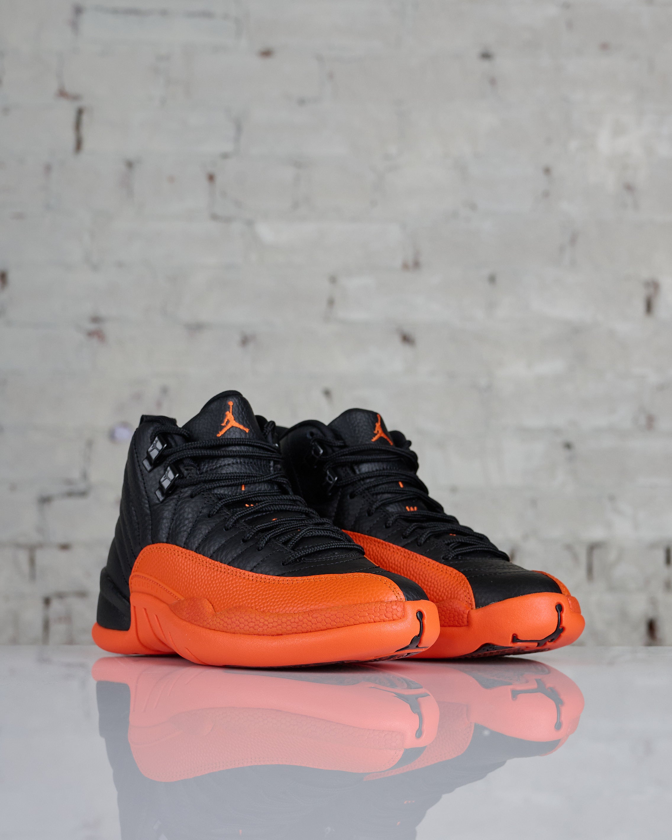 Nike Women's Air Jordan 12 Retro Black/Brilliant Orange-White