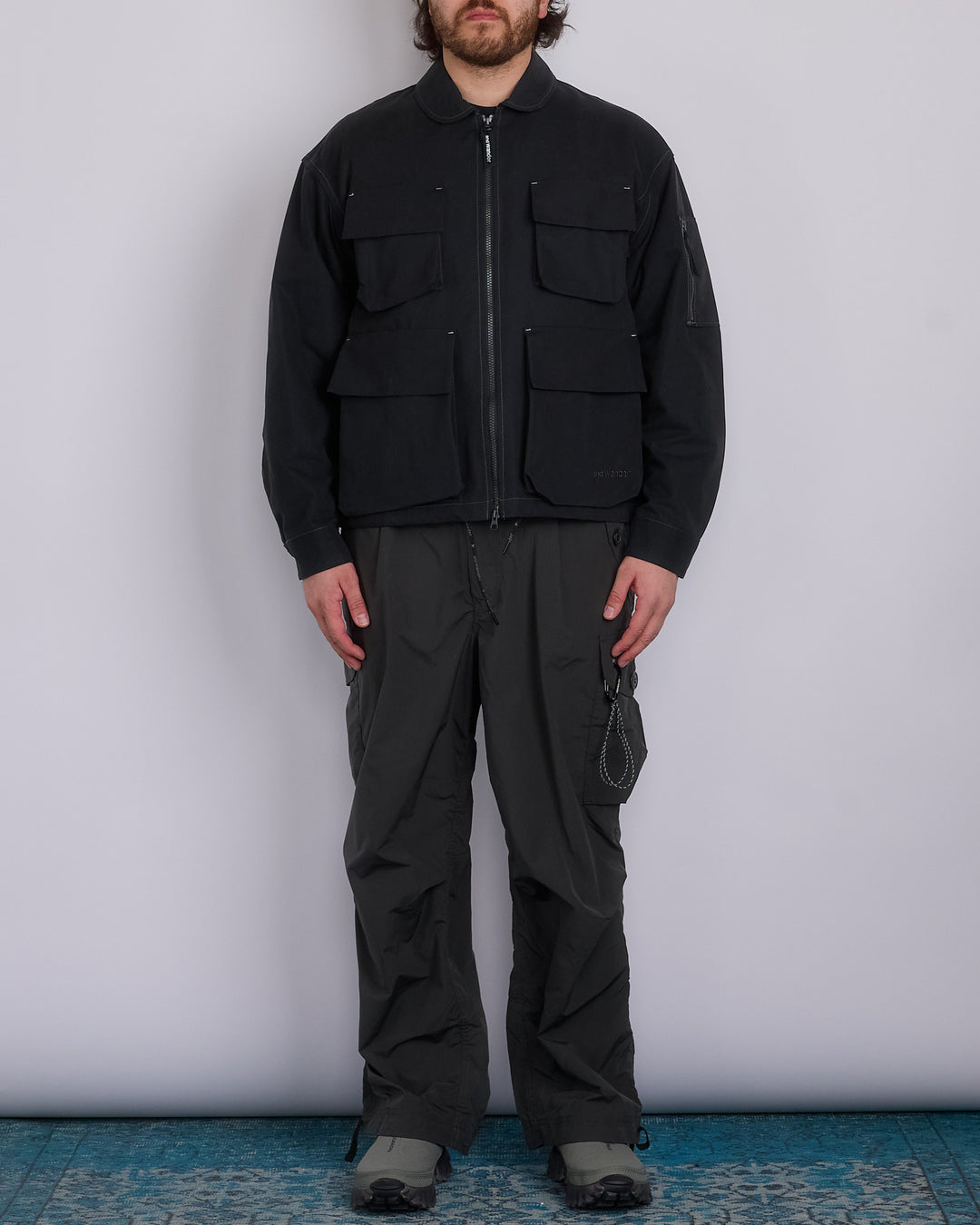 and wander CPE Field Jacket Black