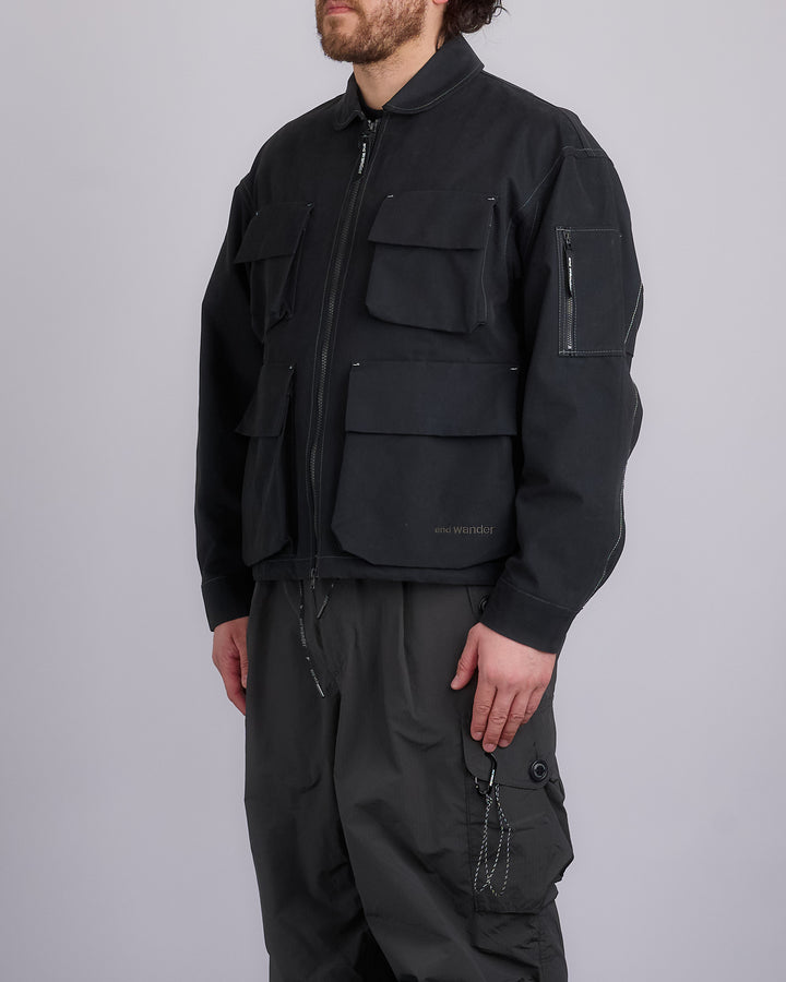 and wander CPE Field Jacket Black