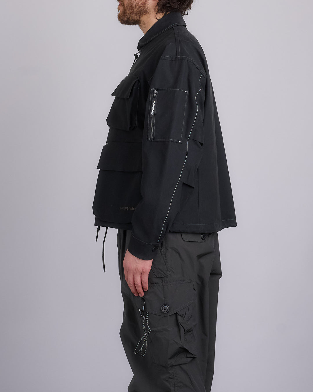 and wander CPE Field Jacket Black