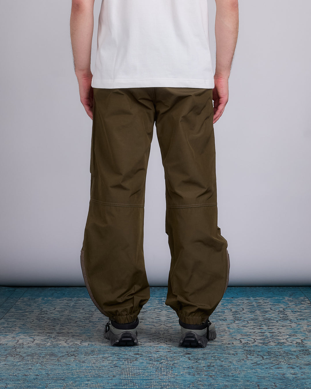 and wander High Count Side Zip Hem Pant Dark Khaki