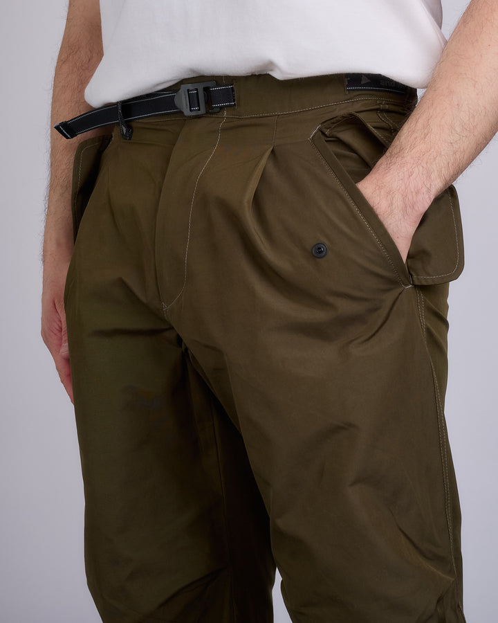 and wander High Count Side Zip Hem Pant Dark Khaki