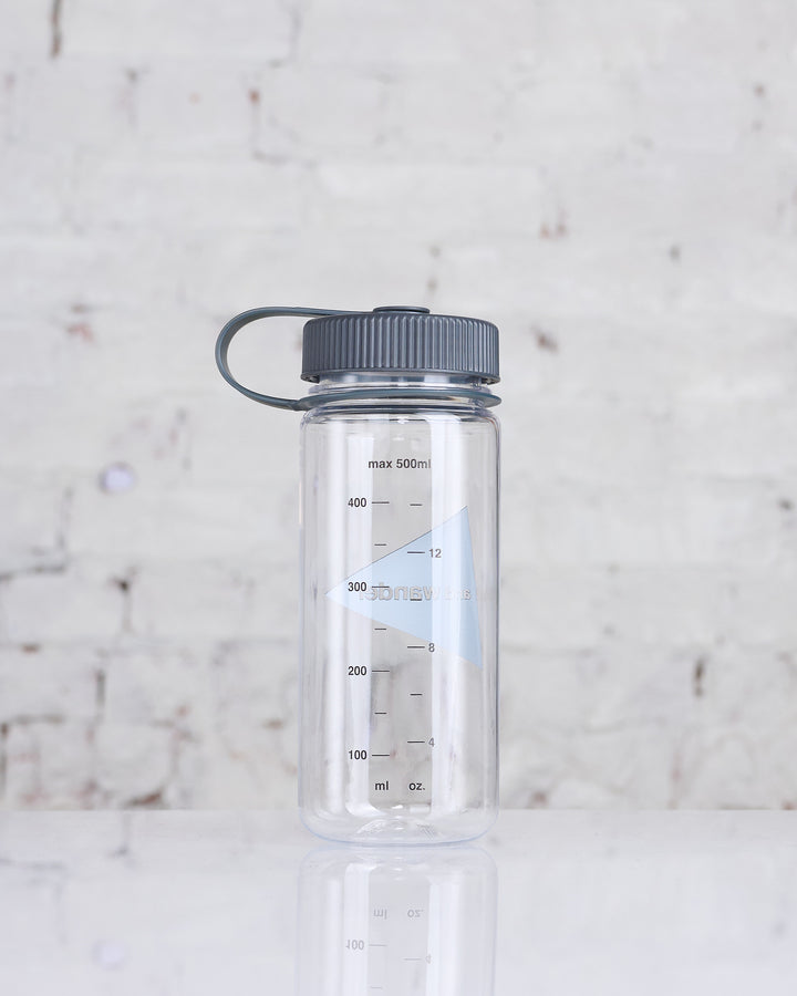 and wander Logo Printed Water Bottle Clear/Black