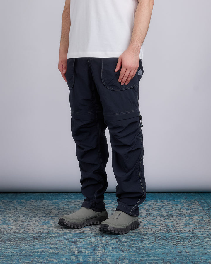 and wander Nylon Taffeta Hiker 2-Way Pant Black