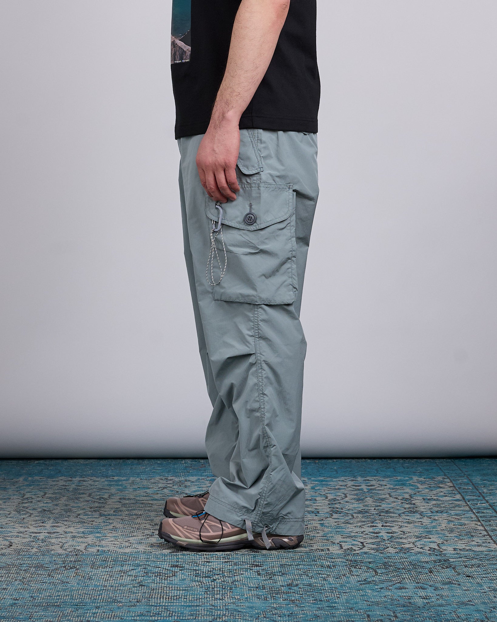 and wander Oversized Cargo Nylon Poly Pant Light Sage – LESS 17