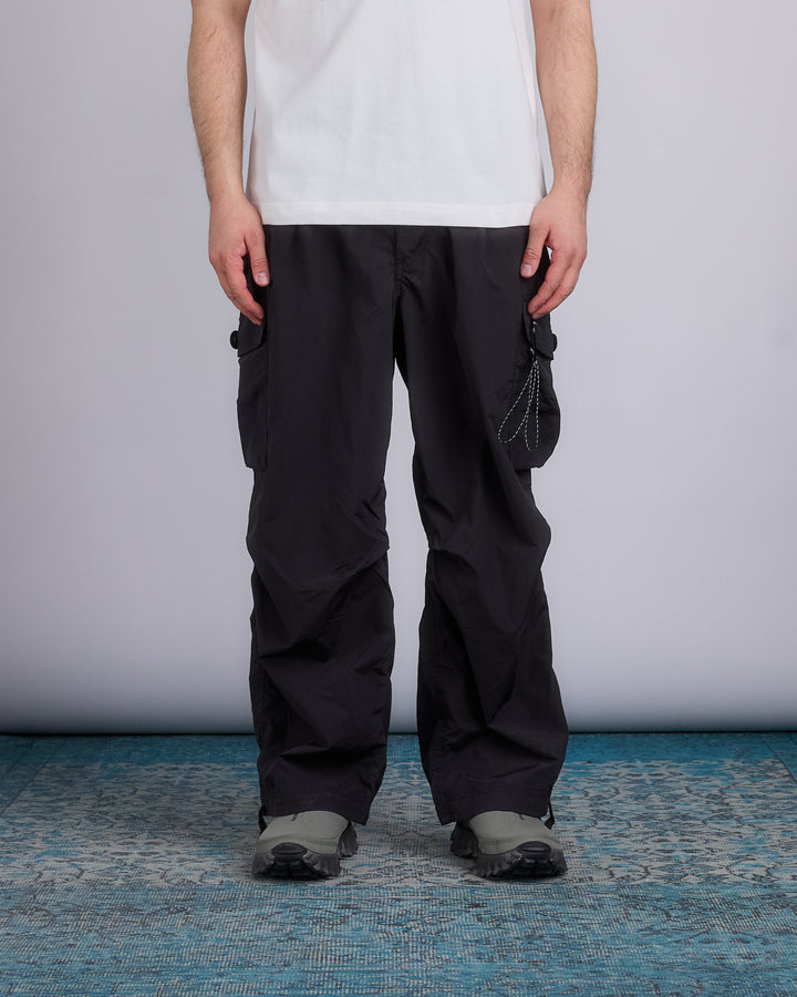 and wander Oversized Silhouette Cargo Pant Black