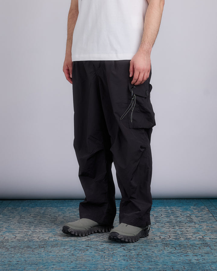 and wander Oversized Silhouette Cargo Pant Black