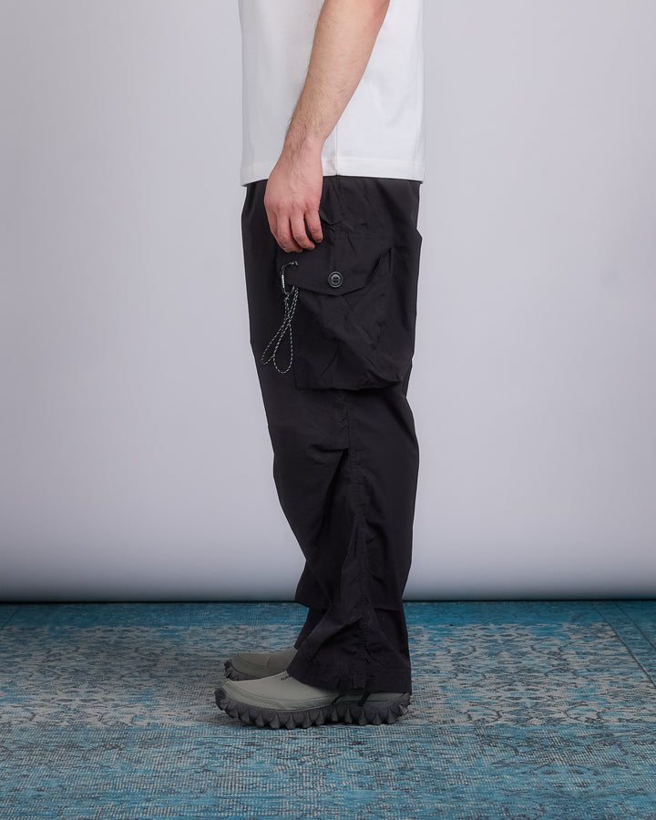 and wander Oversized Silhouette Cargo Pant Black