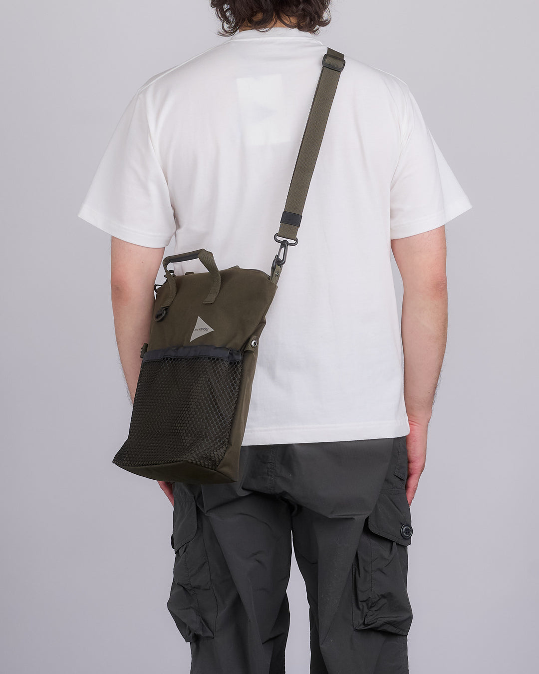 and wander PE/CO Two-Way Bag Dark Khaki