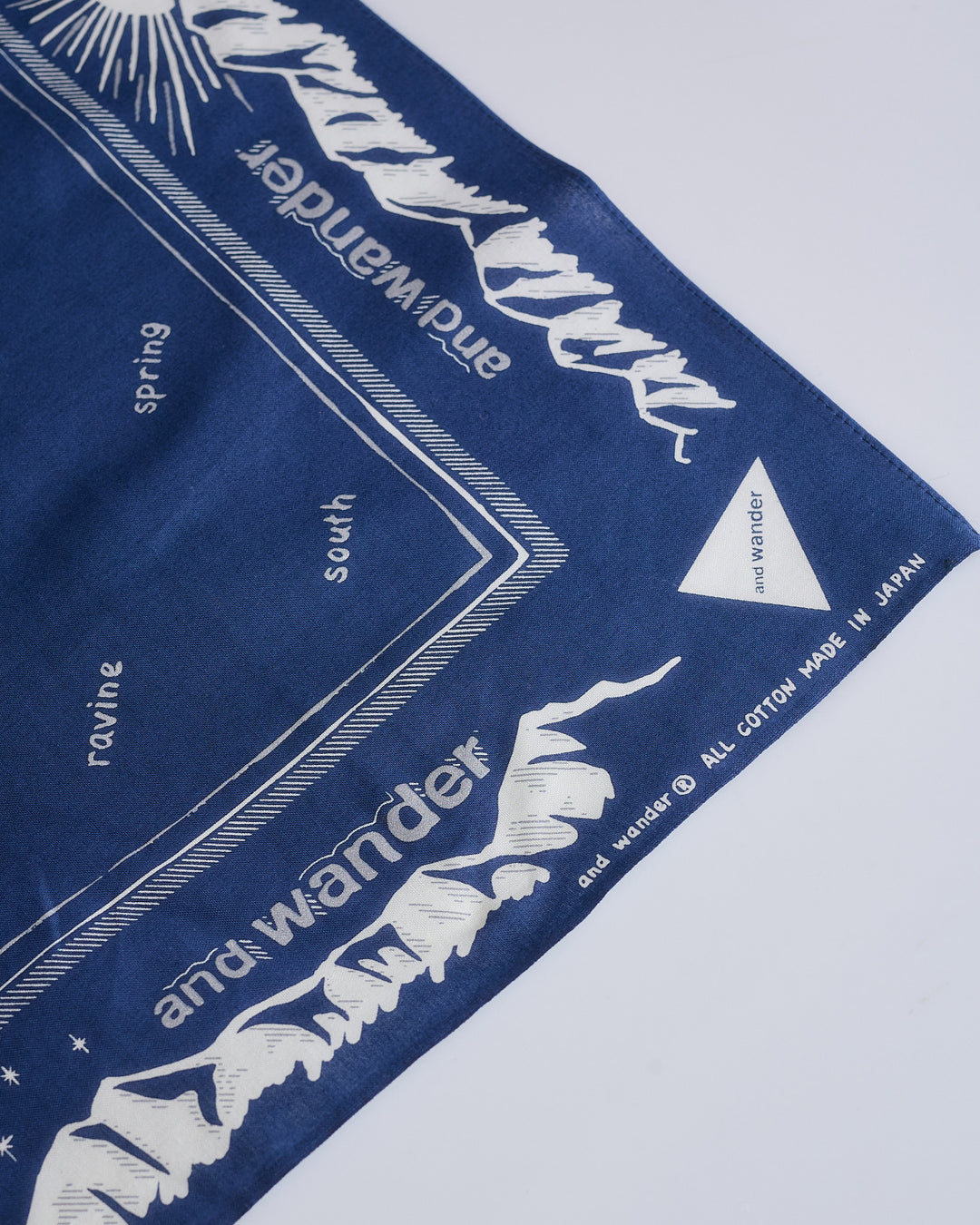 and wander Reflective Word Bandana Navy