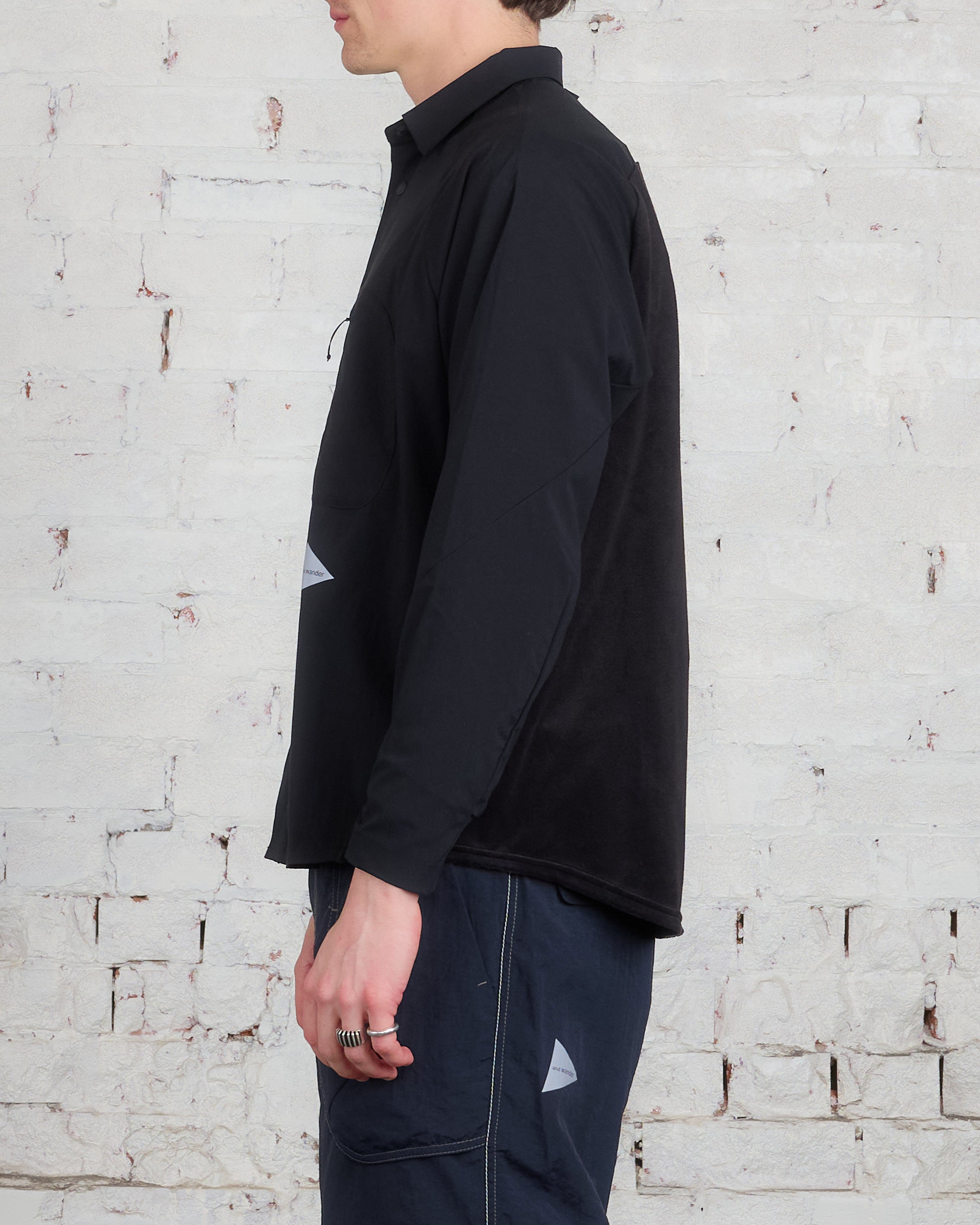 and wander Thermolite Fleece Base LS Shirt Black – LESS 17