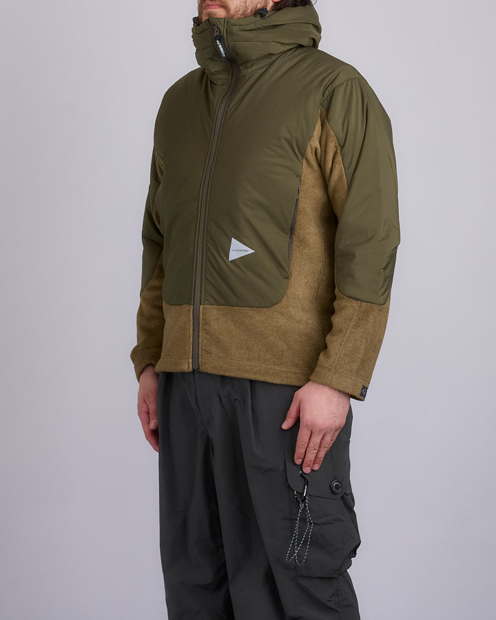 and wander Top Fleece Jacket Khaki