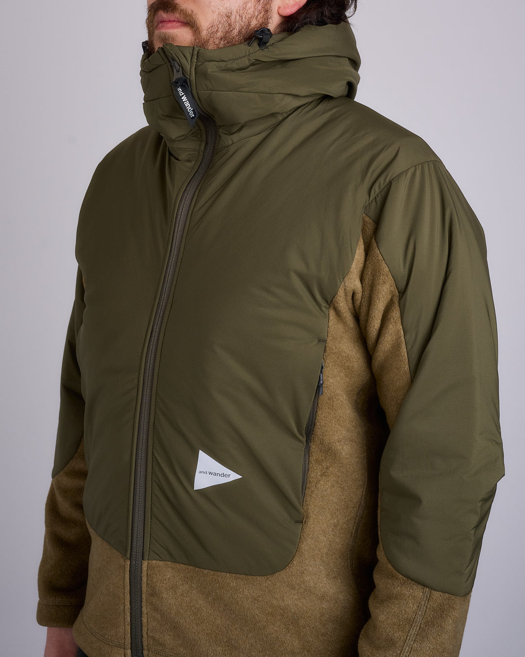 and wander Top Fleece Jacket Khaki