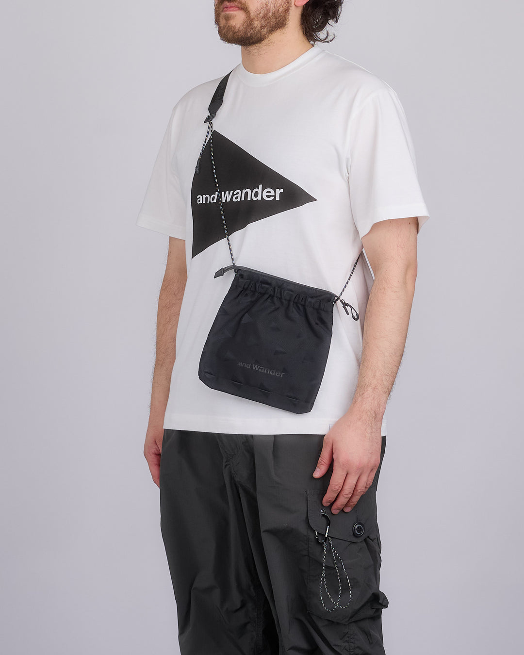 and wander Triangle JQ Sacoche Bag Black