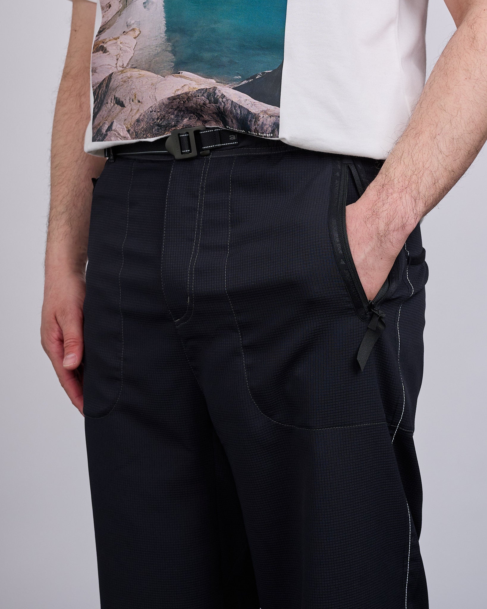 and wander Vent Nylon Pant Black – LESS 17