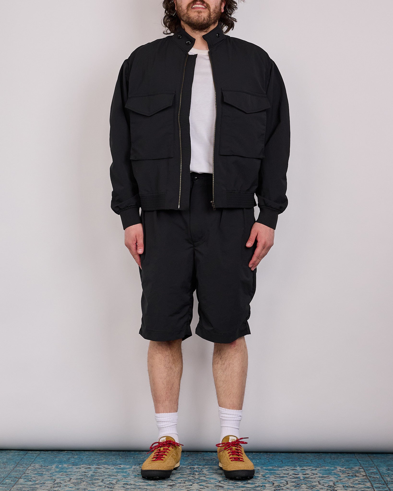 nanamica ALPHADRY Double Pleated Short Black – LESS 17