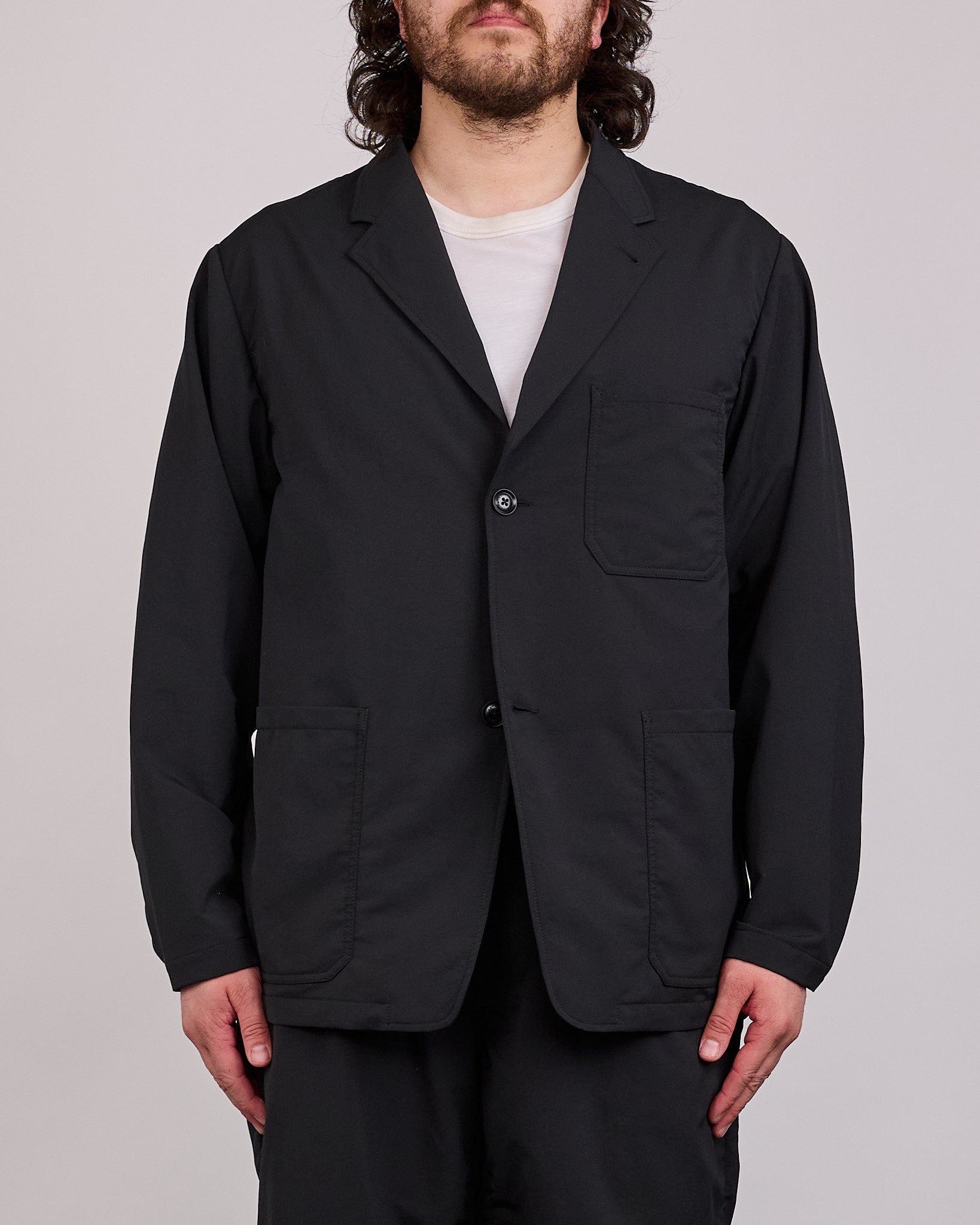 nanamica ALPHADRY Single Breasted Club Jacket Blazer Black – LESS 17