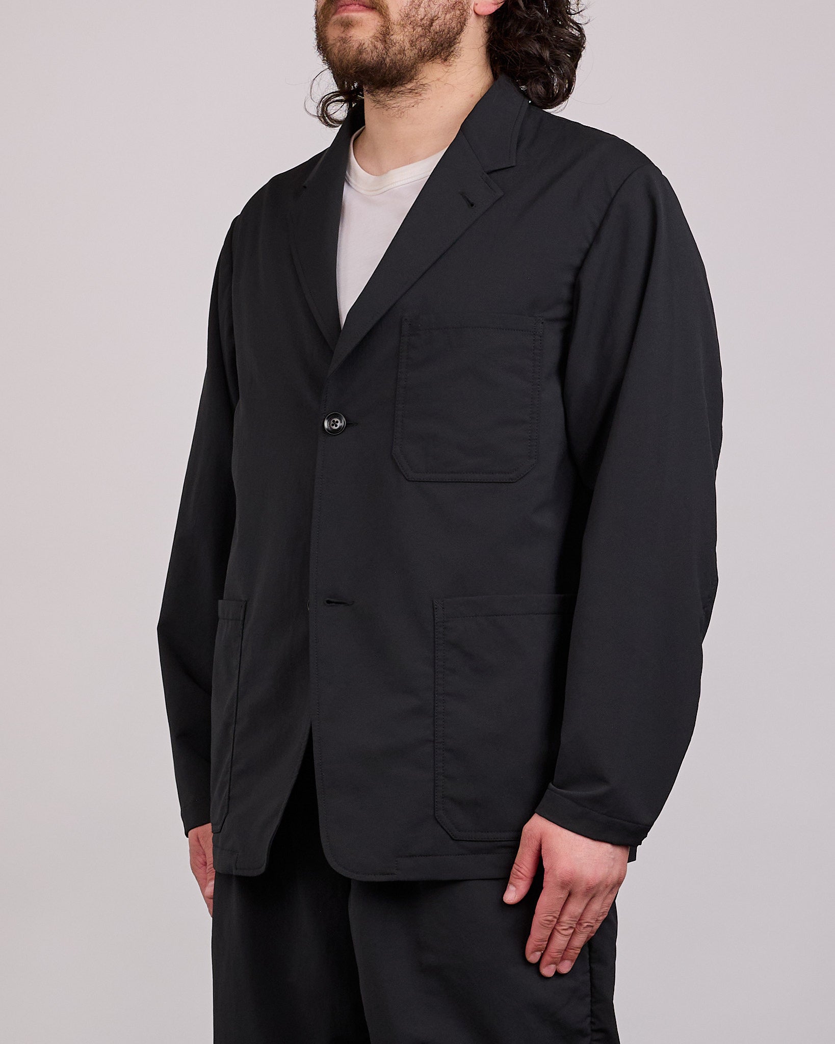 nanamica ALPHADRY Single Breasted Club Jacket Blazer Black – LESS 17