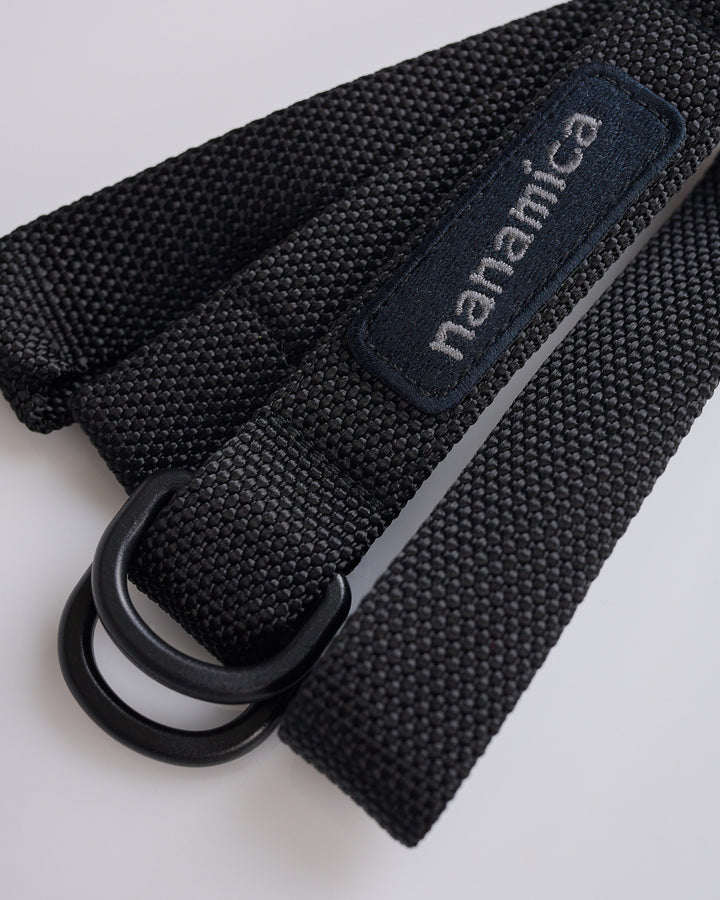 nanamica Adjustable D-Ring Tech Belt Black