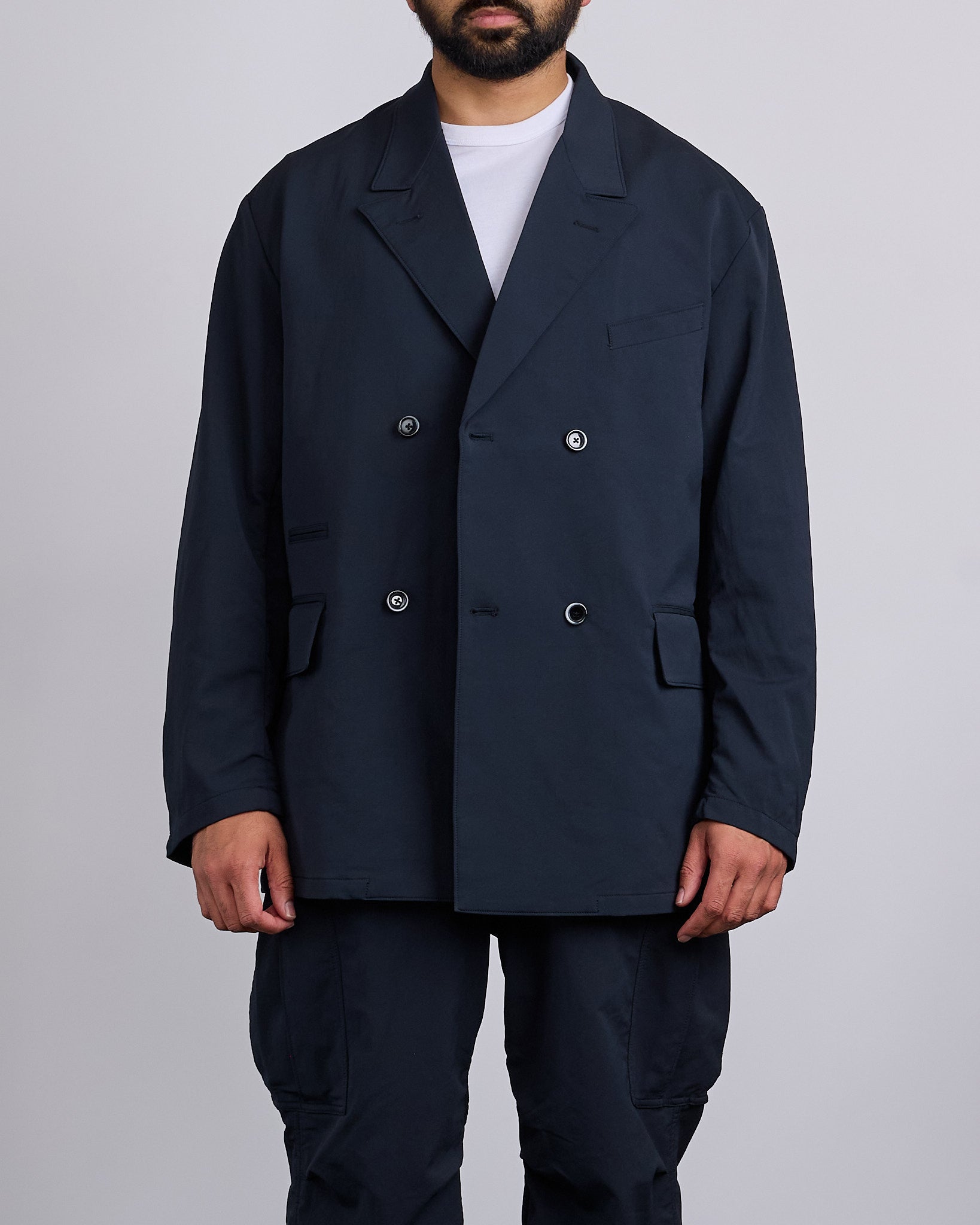 nanamica Alphadry Double Breasted Club Blazer Black – LESS 17