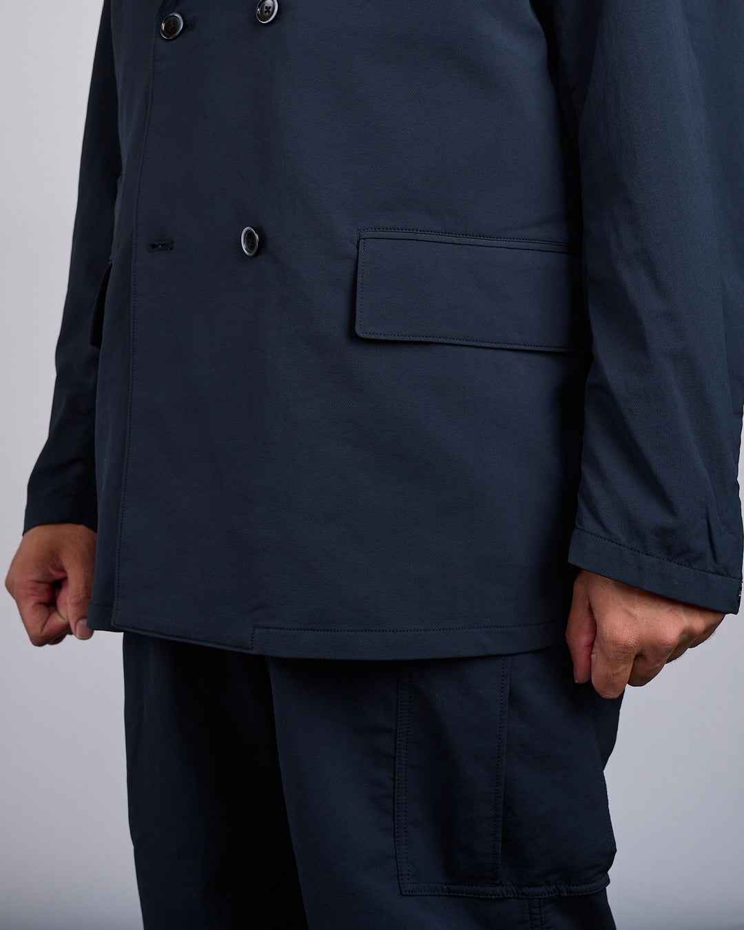 nanamica Alphadry Double Breasted Club Blazer Dark Navy