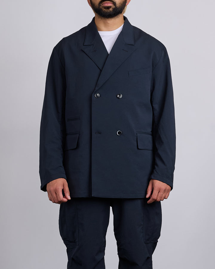 nanamica Alphadry Double Breasted Club Blazer Dark Navy