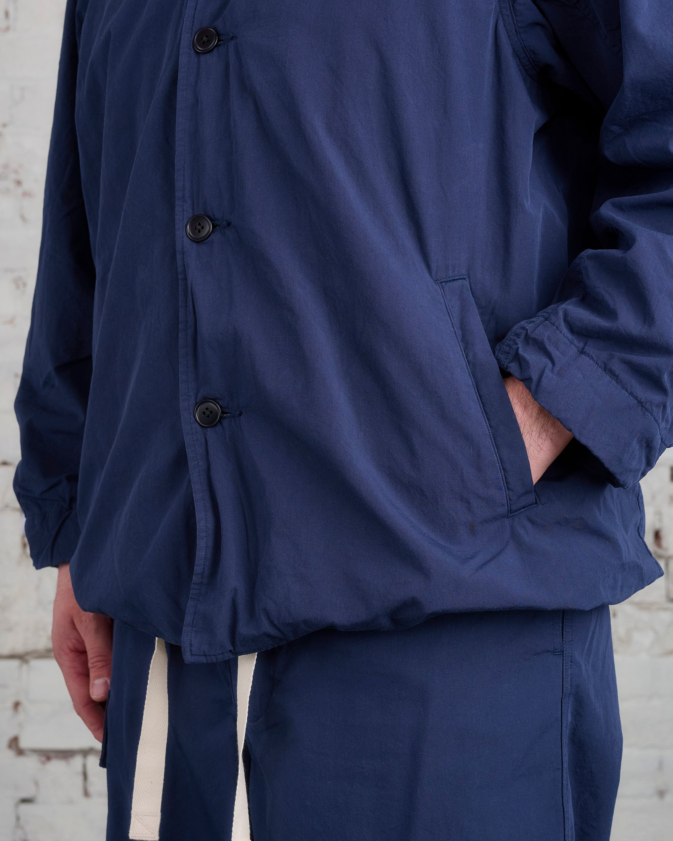 nanamica Band Collar Jacket Navy