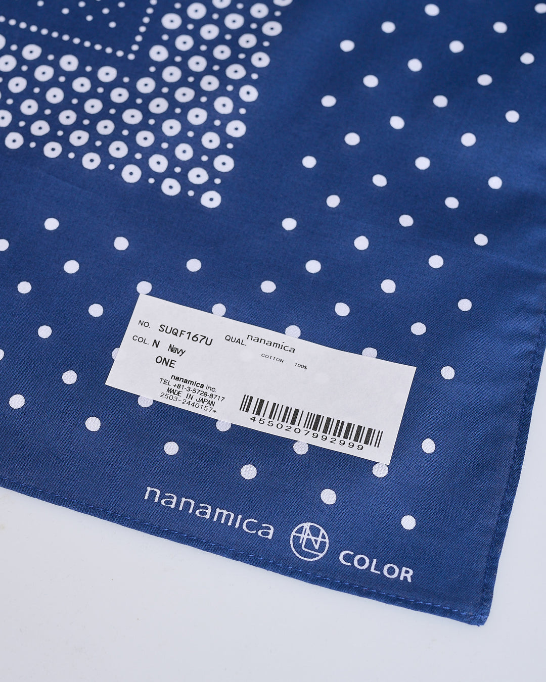 nanamica Bandana Cube Dot Navy