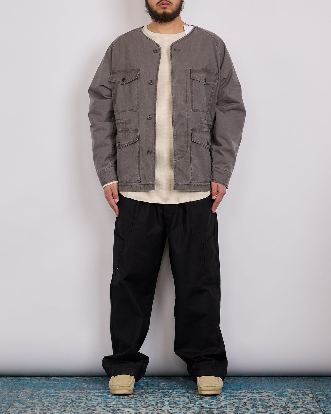 nanamica CORDURA Insulation Collarless Jacket Fade Brown